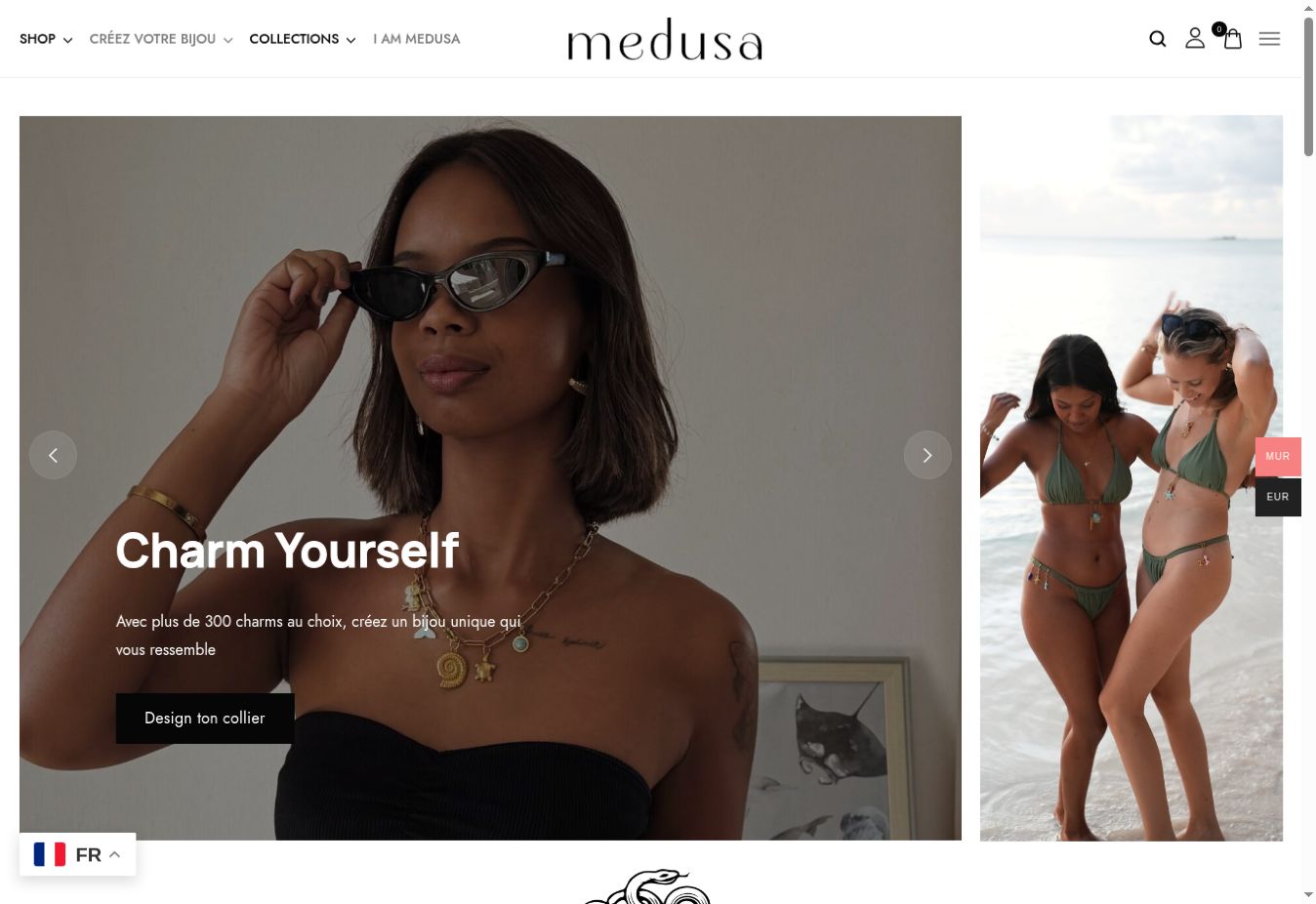 Medusa website homepage